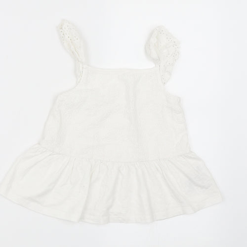 NEXT Girls White   Basic Blouse Size 5 Years