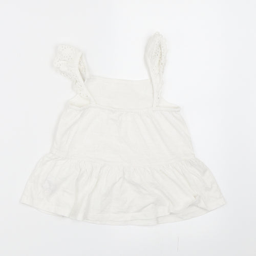 NEXT Girls White   Basic Blouse Size 5 Years