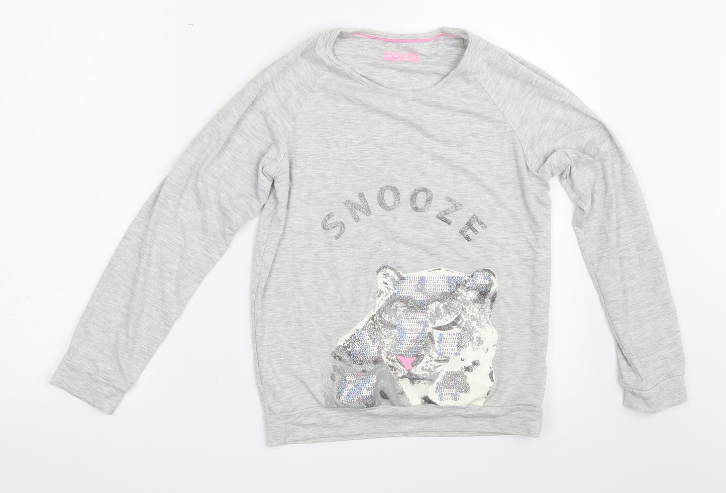 M&S Girls Grey   Pullover Sweatshirt Size 11-12 Years