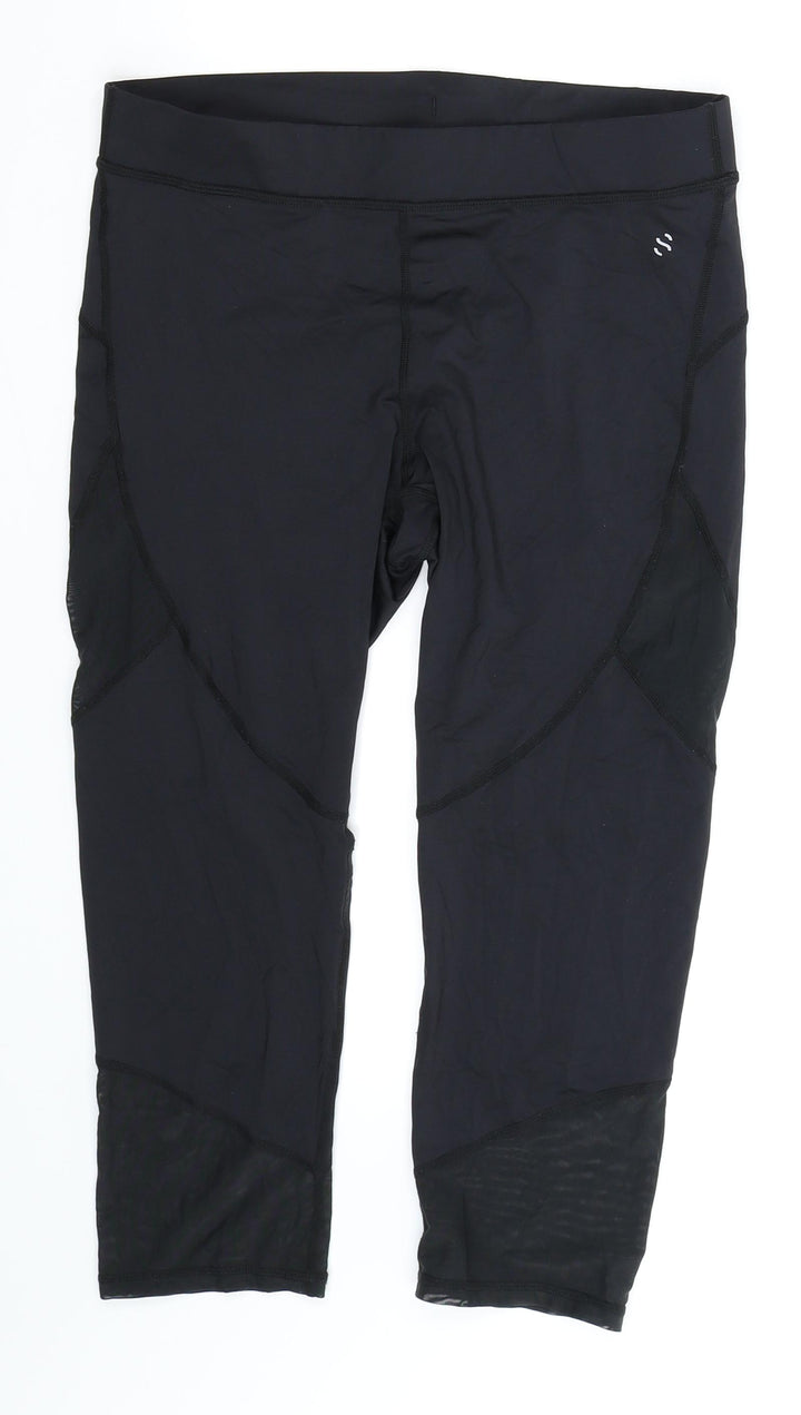 H&M Womens Black Track Pants Leggings Size M L18 in