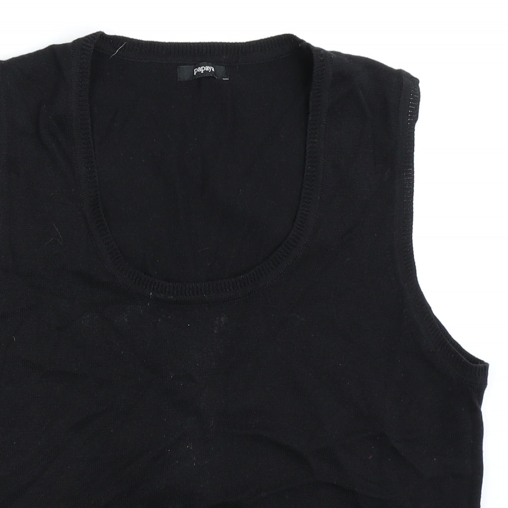 Papaya Womens Black   Pullover Jumper Size 18