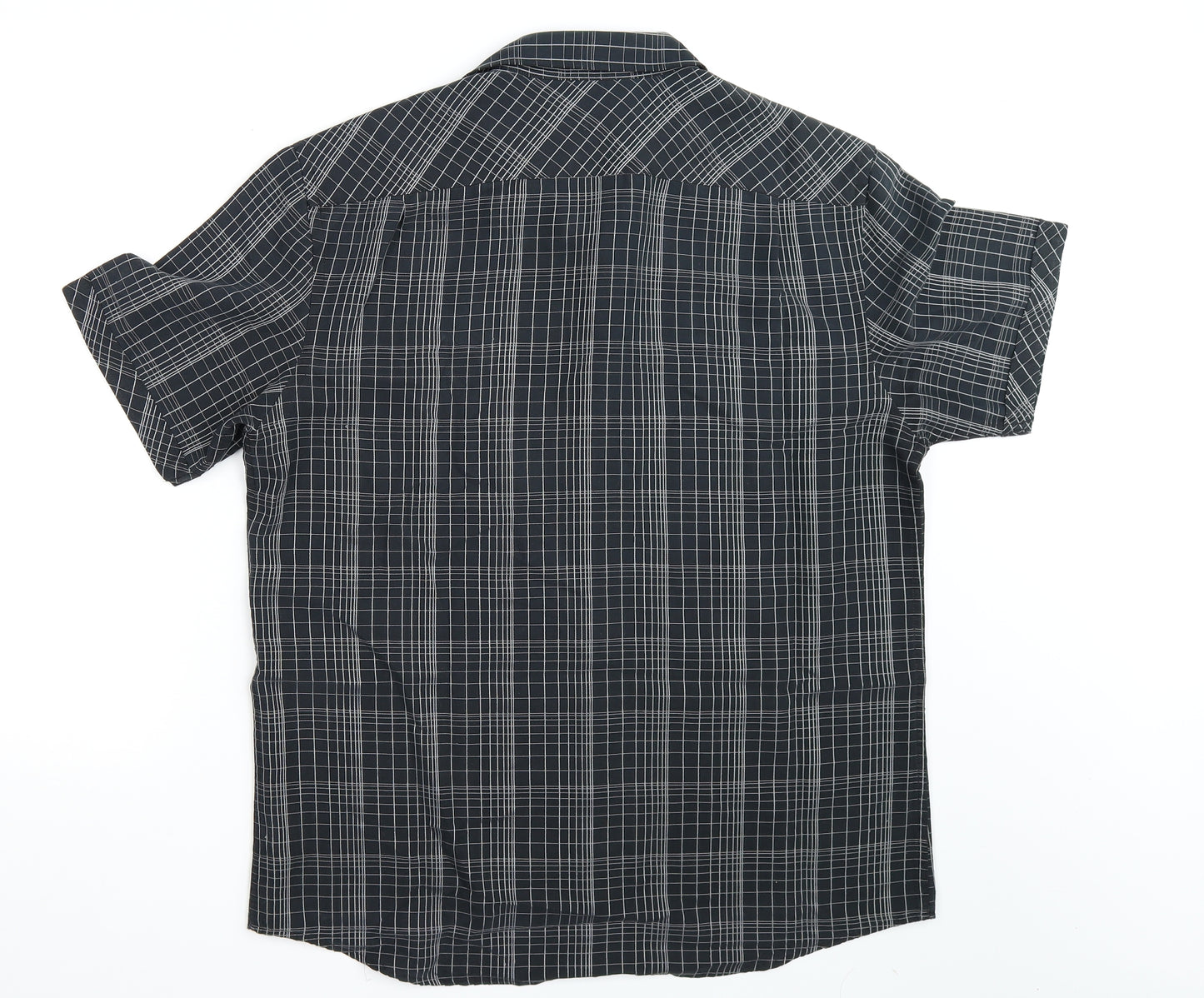 NEXT Mens Black Check   Button-Up Size L