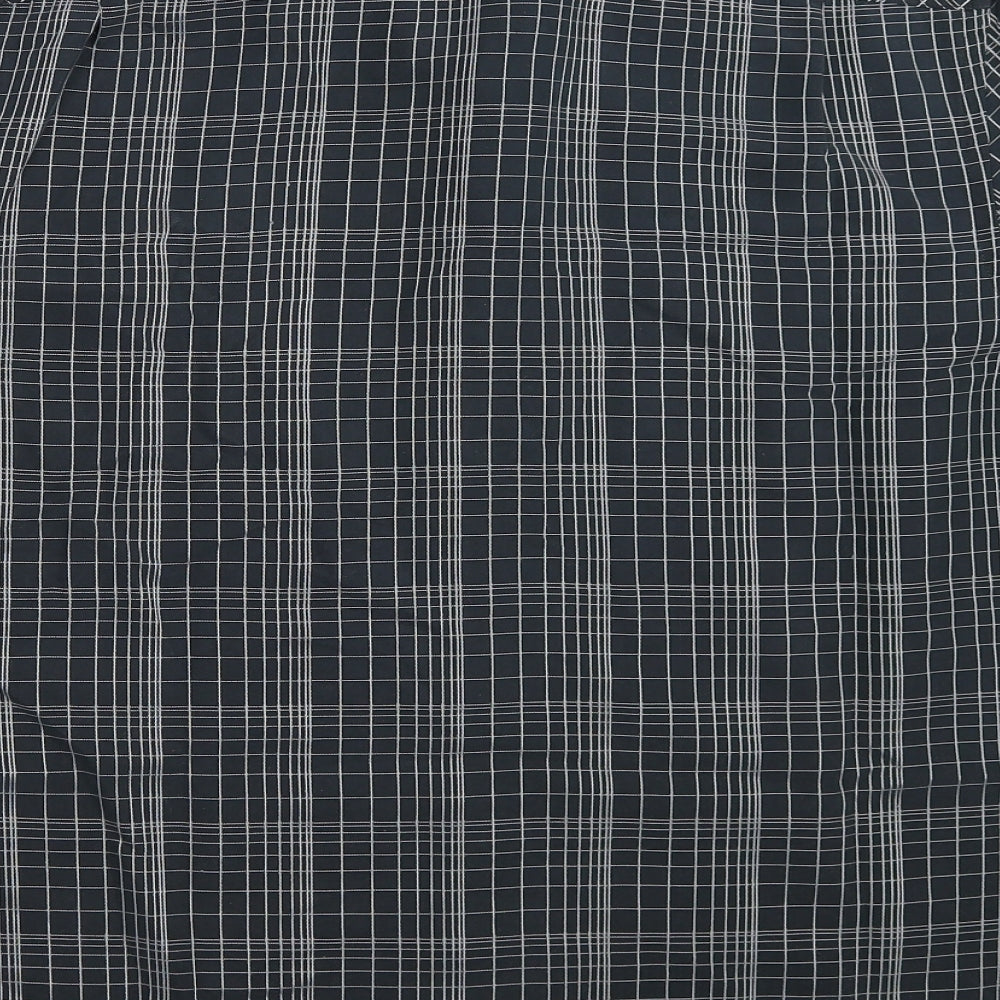 NEXT Mens Black Check   Button-Up Size L