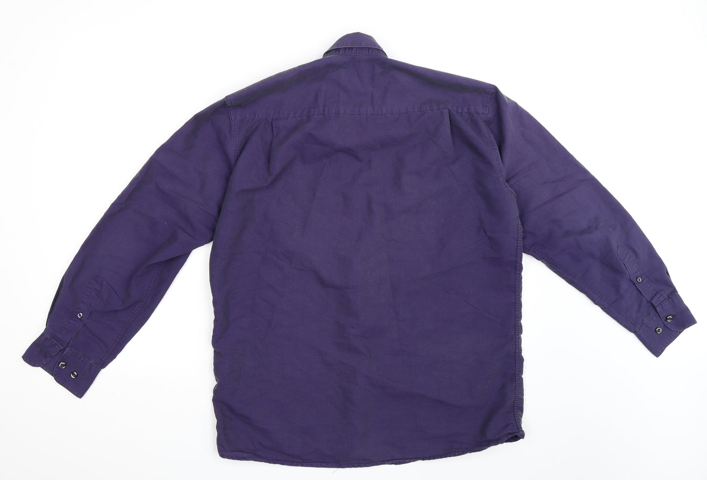 CANDA Mens Blue    Button-Up Size L  - Collar -15.5in