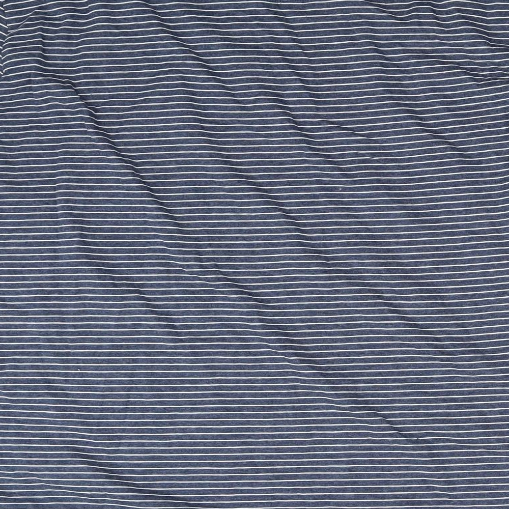 F&F Mens Blue Striped   T-Shirt Size L