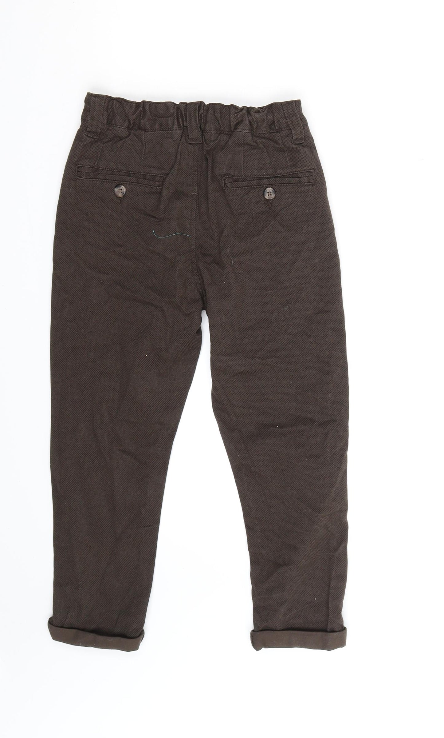 nex# Boys Brown  Corduroy Cropped Trousers Size 7 Years
