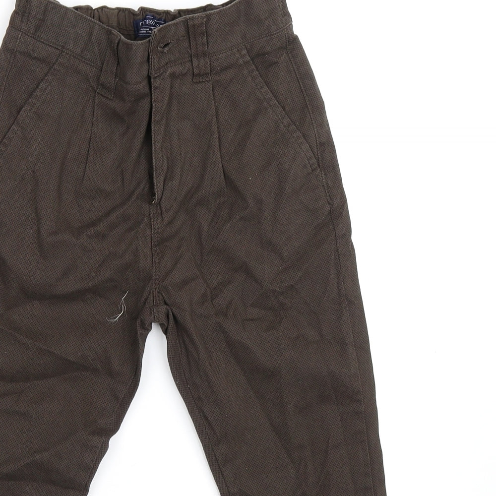nex# Boys Brown  Corduroy Cropped Trousers Size 7 Years