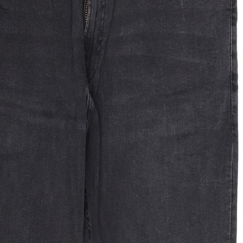 George Mens Black  Denim Straight Jeans Size 38 L28 in