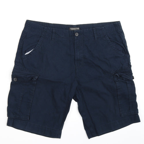 Peacocks Mens Blue   Chino Shorts Size 36
