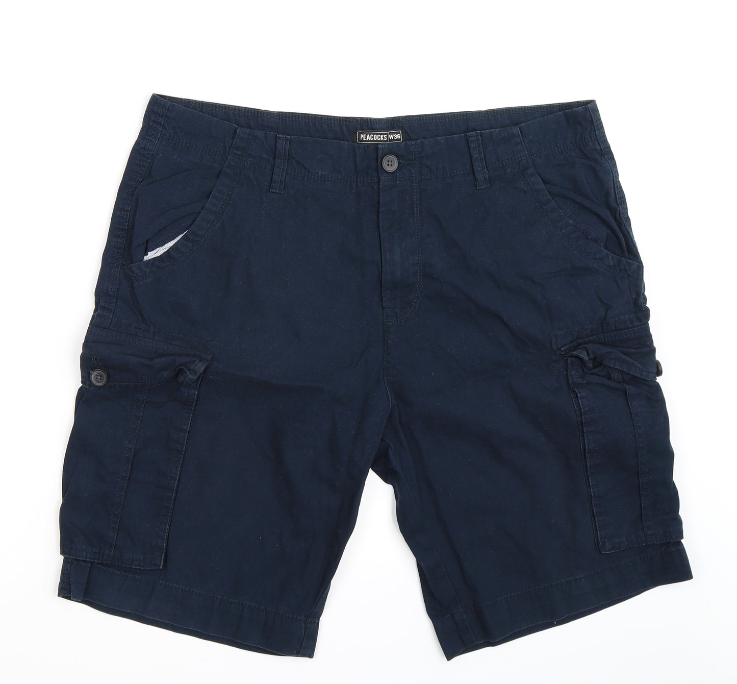 Peacocks Mens Blue   Chino Shorts Size 36