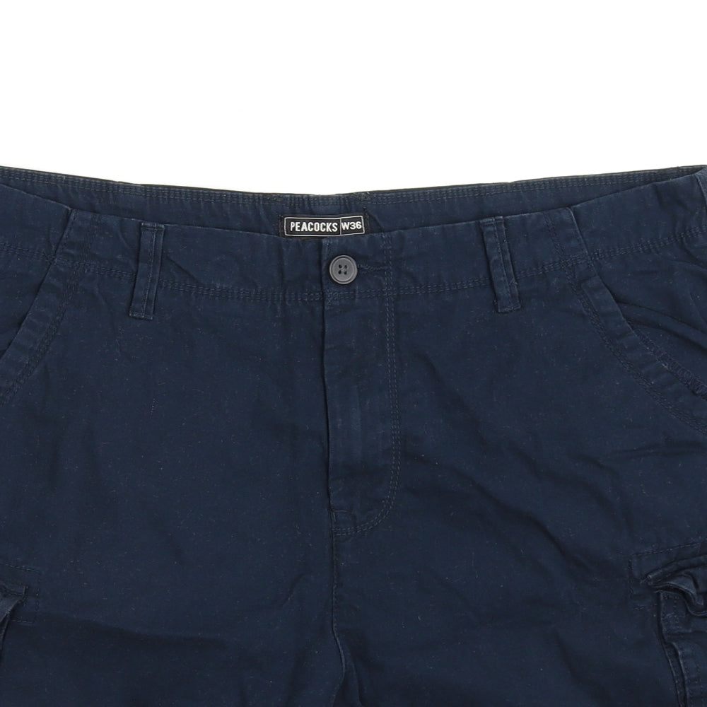 Peacocks Mens Blue   Chino Shorts Size 36