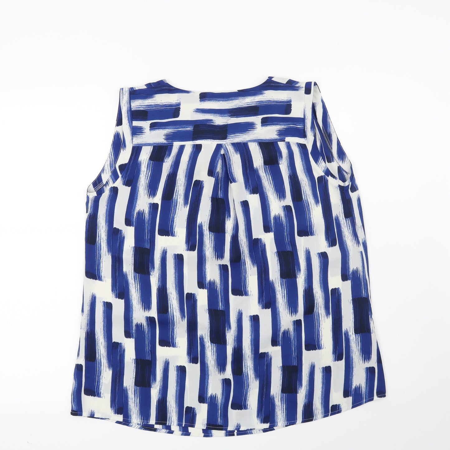 Marks and Spencer Womens Blue Geometric  Basic Blouse Size 10
