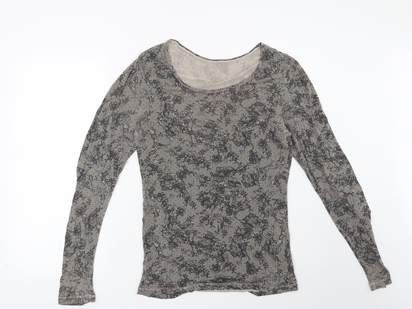 Marks and Spencer Womens Beige Floral  Basic Blouse Size 14