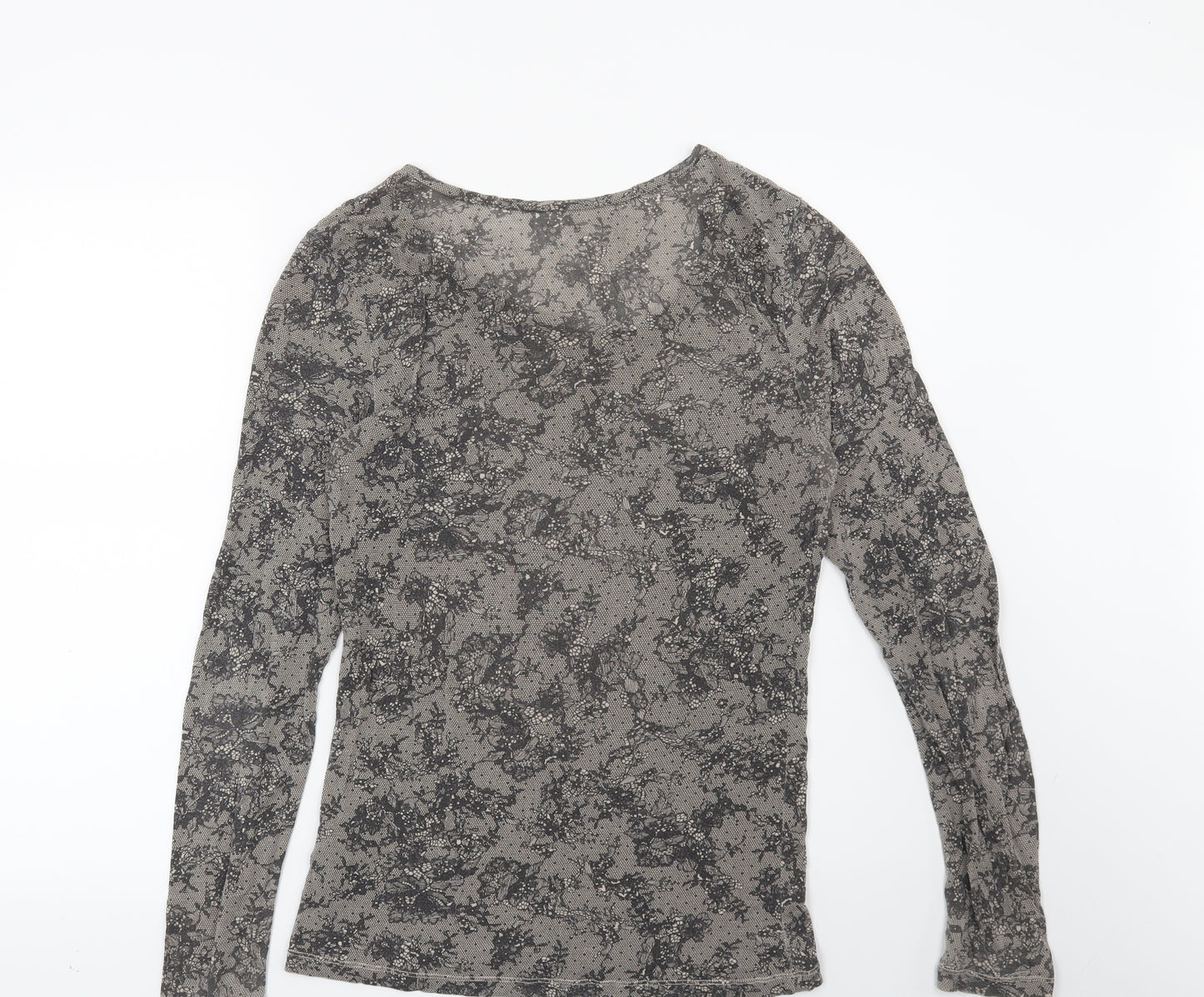 Marks and Spencer Womens Beige Floral  Basic Blouse Size 14