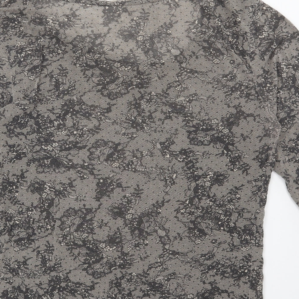 Marks and Spencer Womens Beige Floral  Basic Blouse Size 14