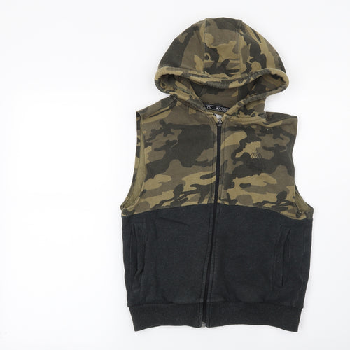 NEXT Boys Green Camouflage  Full Zip Hoodie Size 9 Years
