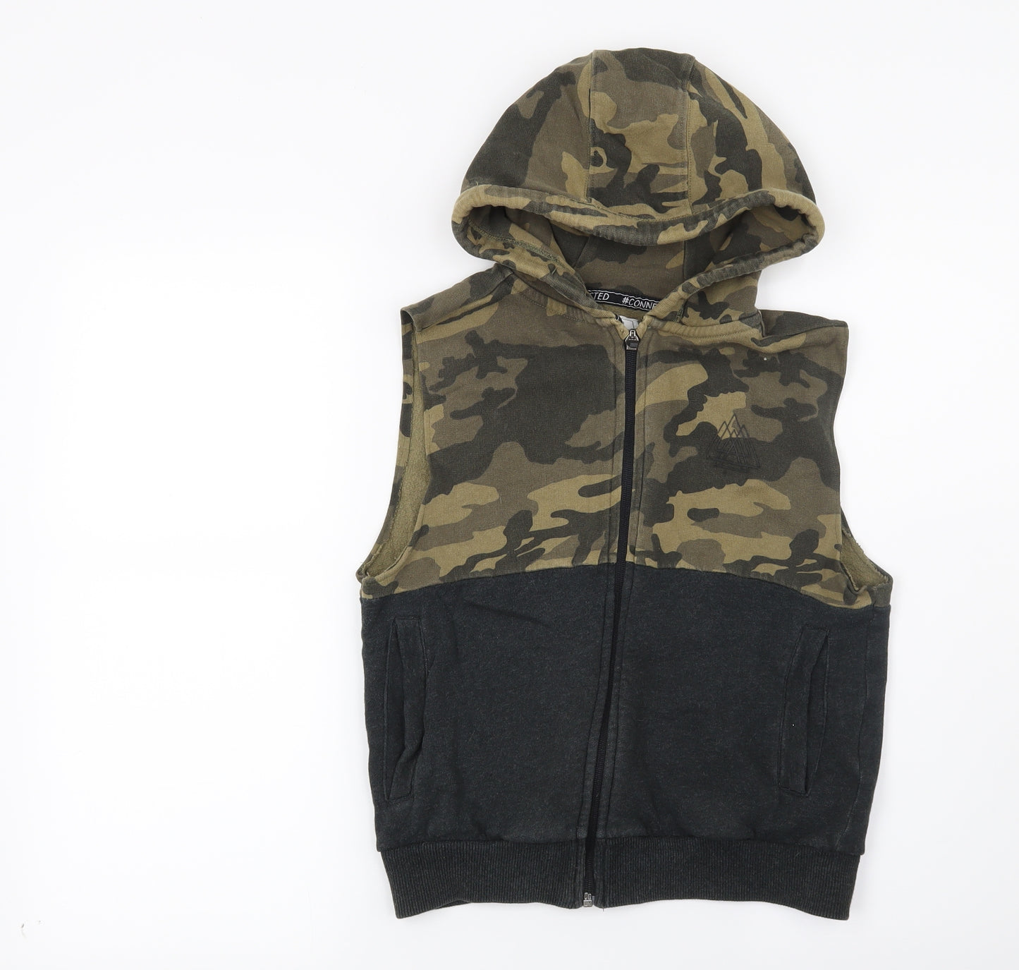 NEXT Boys Green Camouflage  Full Zip Hoodie Size 9 Years