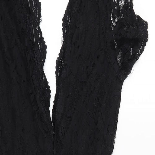 Missguided Womens Black Floral  Bodycon  Size 6