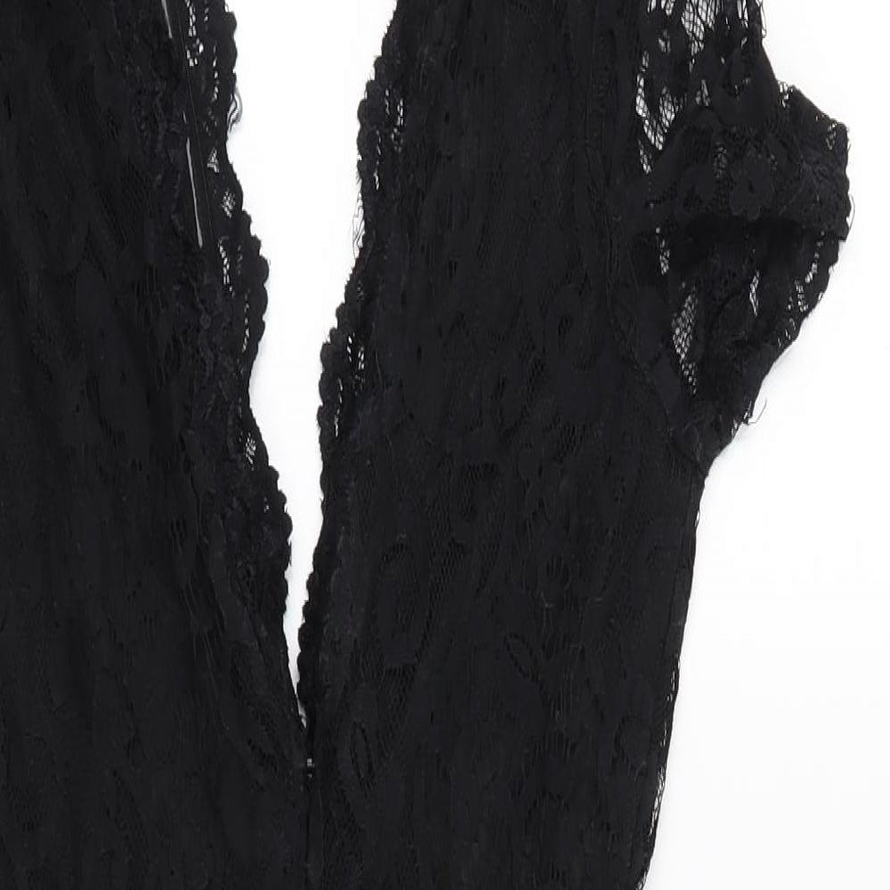 Missguided Womens Black Floral  Bodycon  Size 6