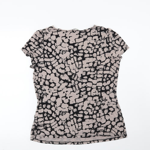 Marks and Spencer Womens Brown Geometric  Basic Blouse Size 12