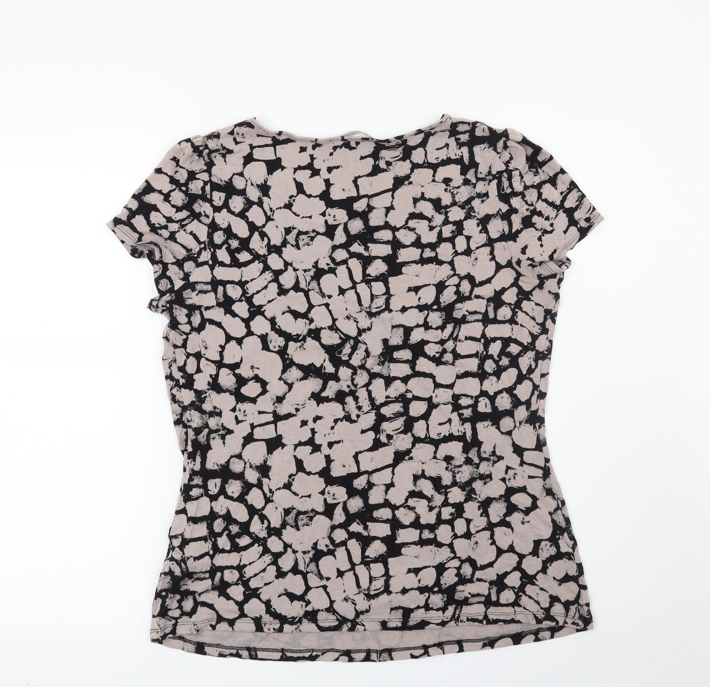 Marks and Spencer Womens Brown Geometric  Basic Blouse Size 12