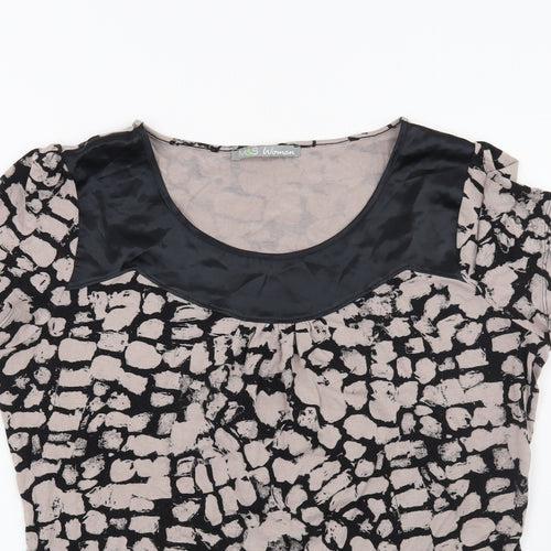 Marks and Spencer Womens Brown Geometric  Basic Blouse Size 12
