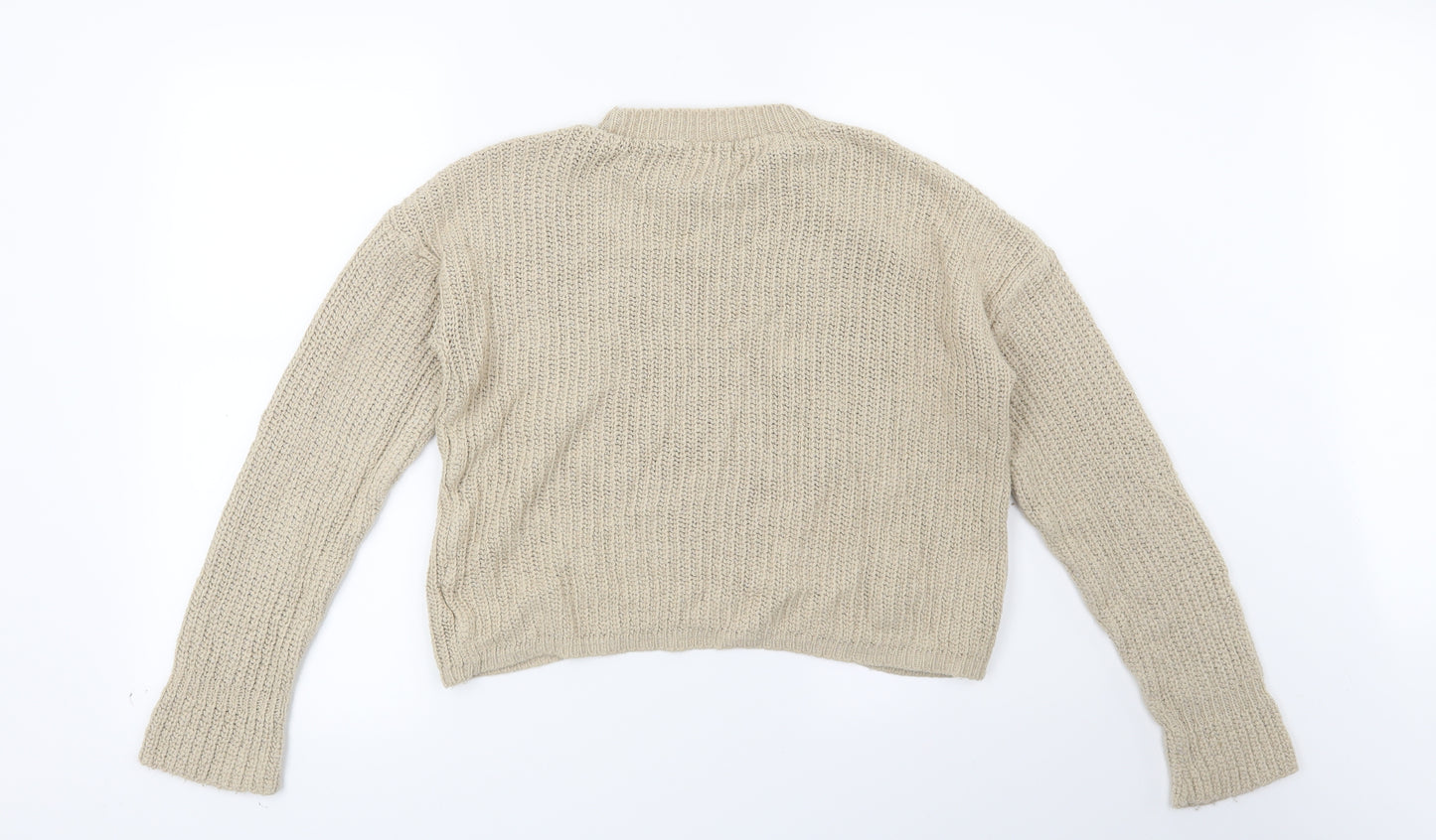 Boohoo Womens Beige   Pullover Jumper Size S