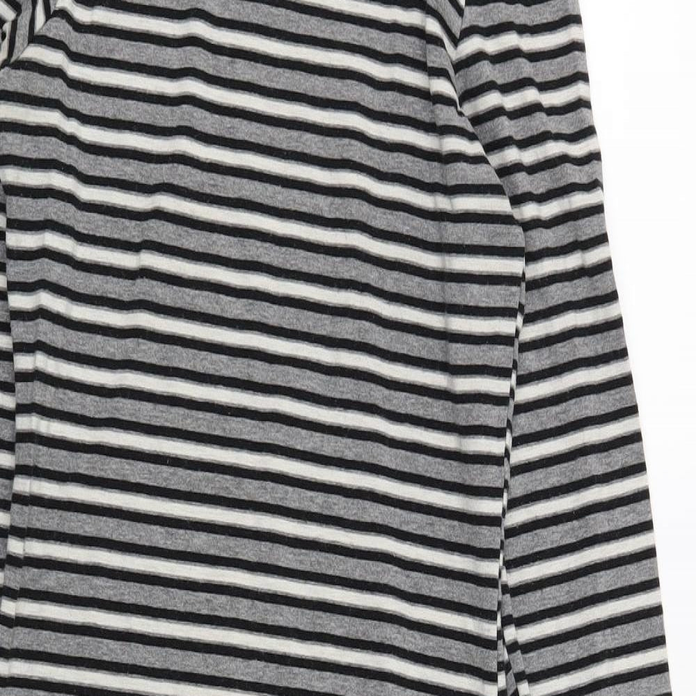 Primark Womens Grey Striped  T-Shirt Dress  Size 10