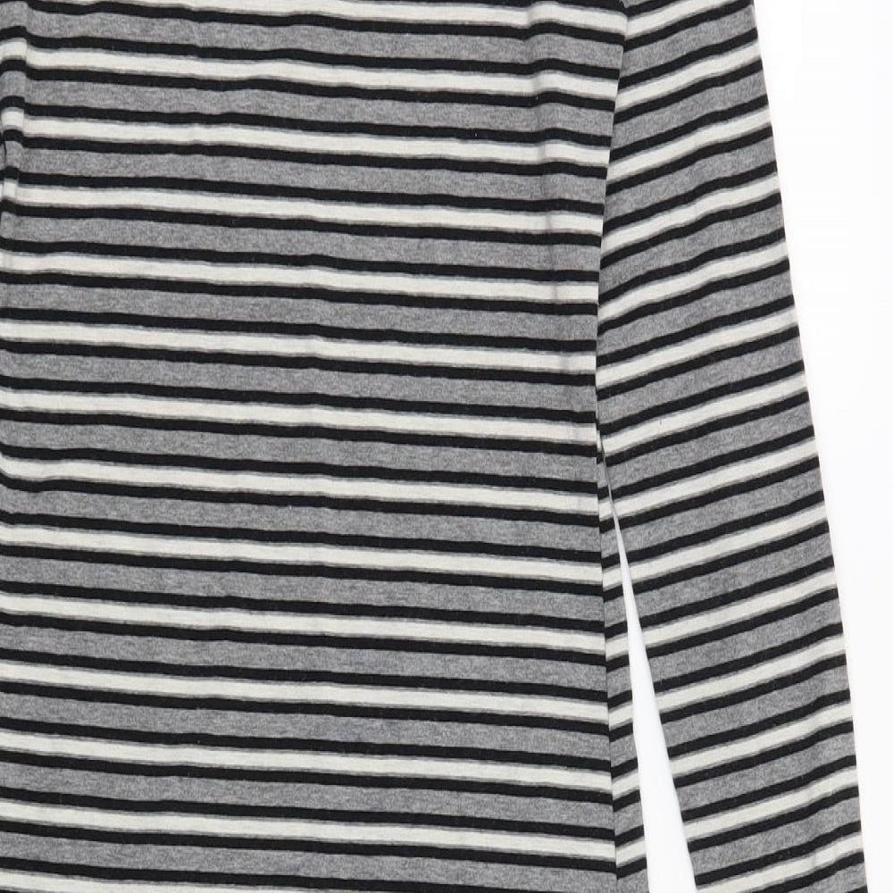 Primark Womens Grey Striped  T-Shirt Dress  Size 10