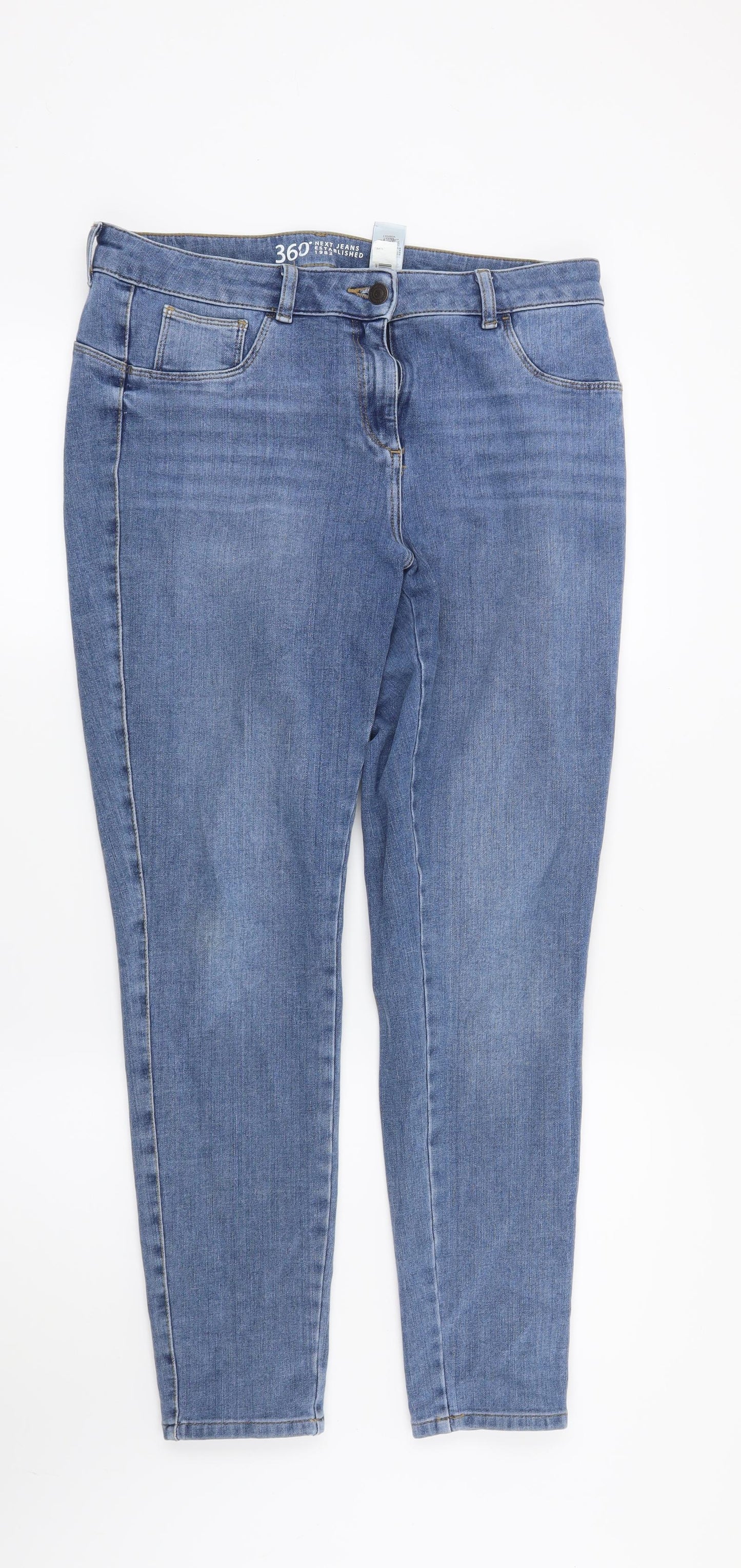 NEXT Womens Blue   Straight Jeans Size 14 L28 in