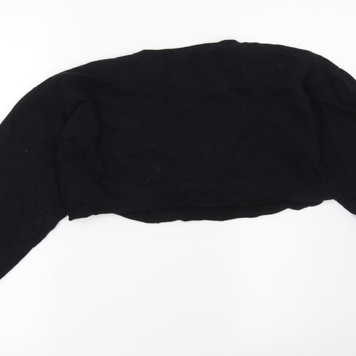 PRETTYLITTLETHING Womens Black   Pullover Sweatshirt Size 6