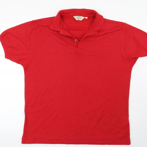 Casual Club Mens Red    Polo Size L