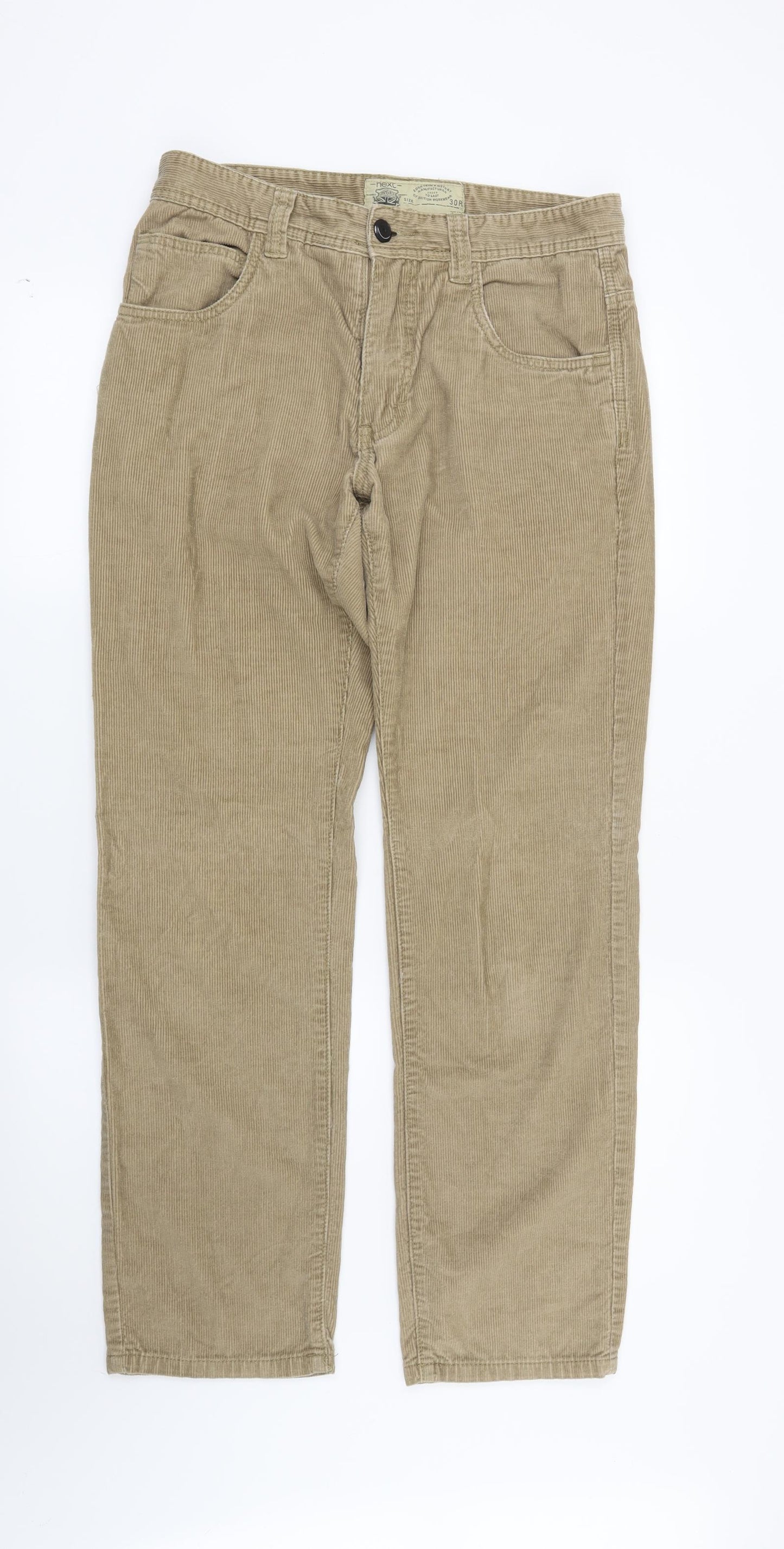 NEXT Mens Beige Striped  Straight Jeans Size 30 in L31 in