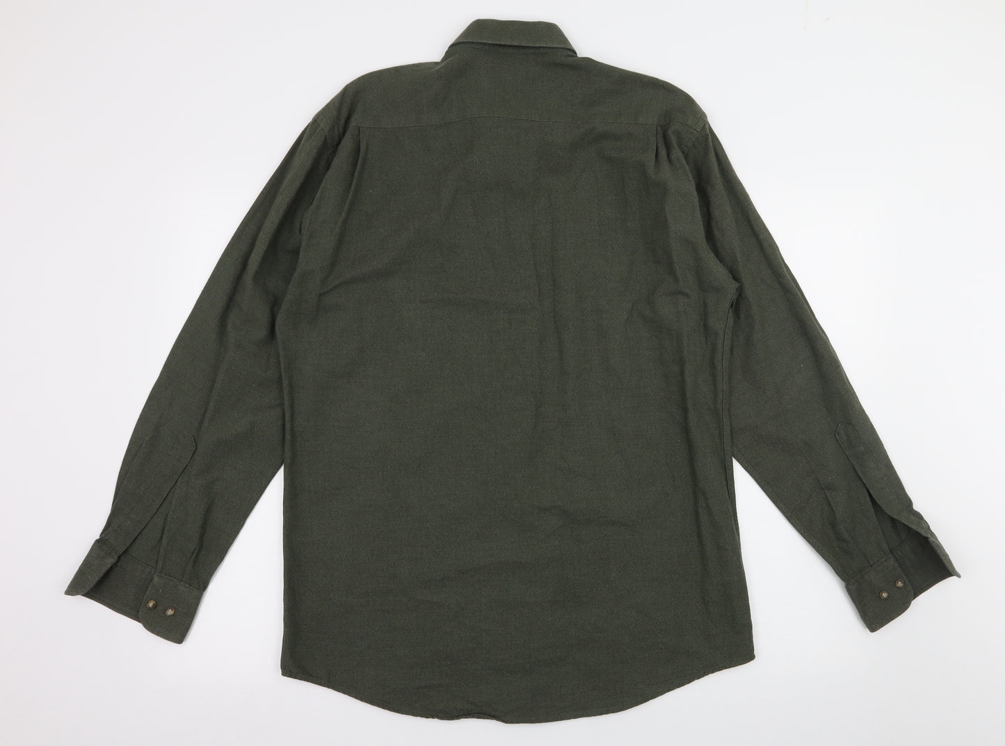 Marks and Spencer Mens Green    Dress Shirt Size 15