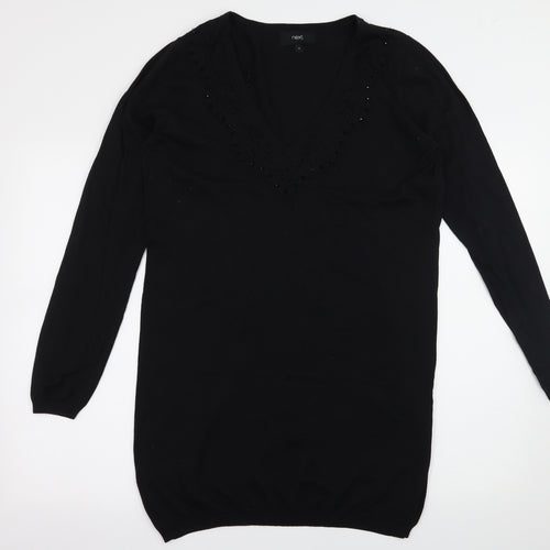 NEXT Womens Black  Knit Pullover Jumper Size 14