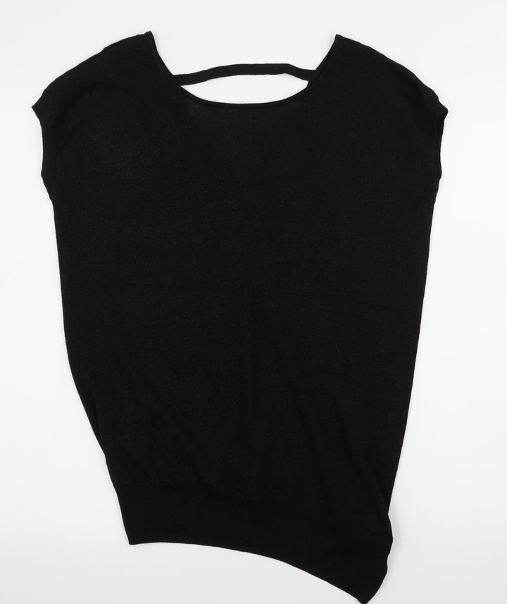 NEXT Womens Black  Knit Pullover Jumper Size 12  - cut out back
