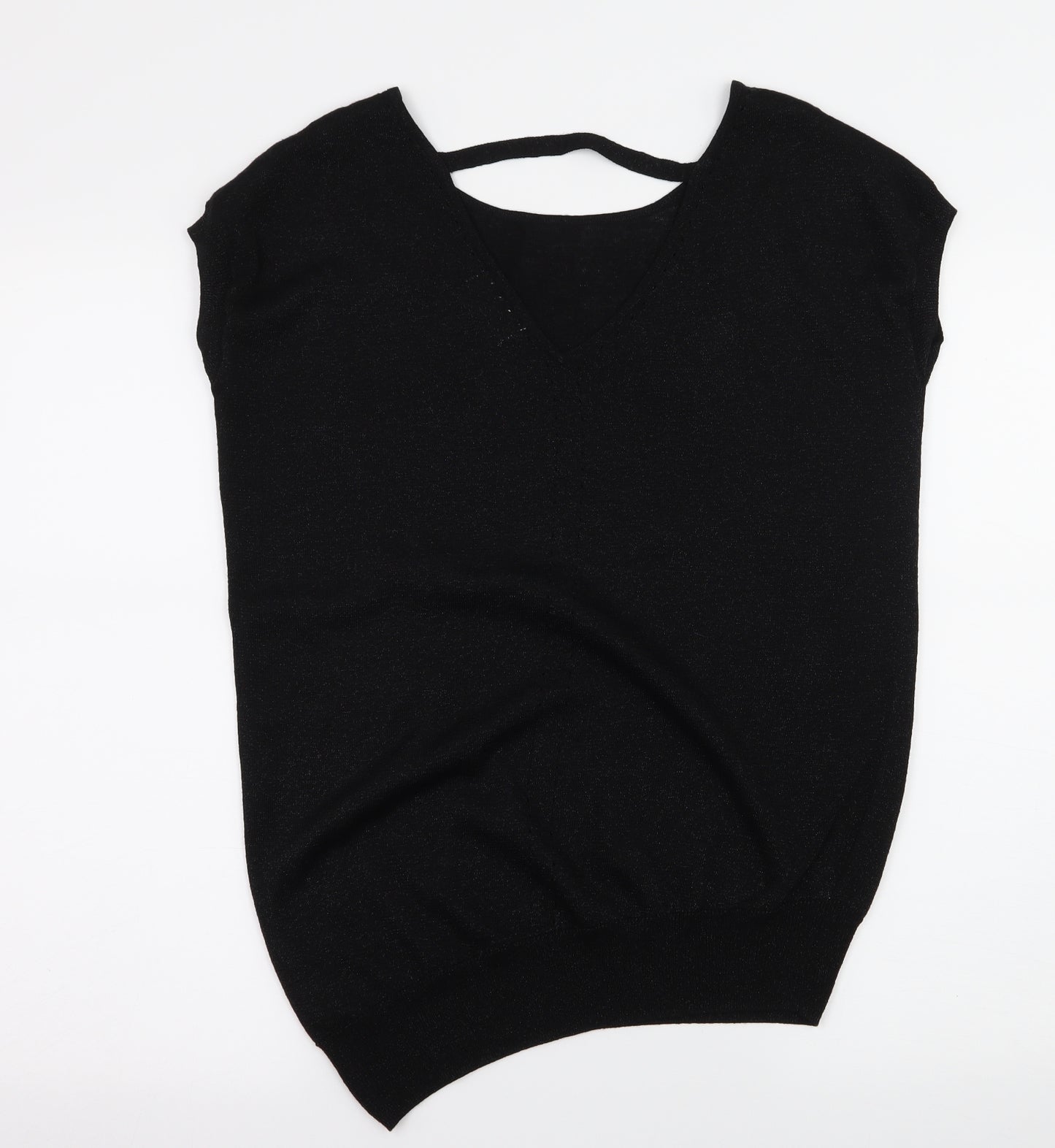 NEXT Womens Black  Knit Pullover Jumper Size 12  - cut out back