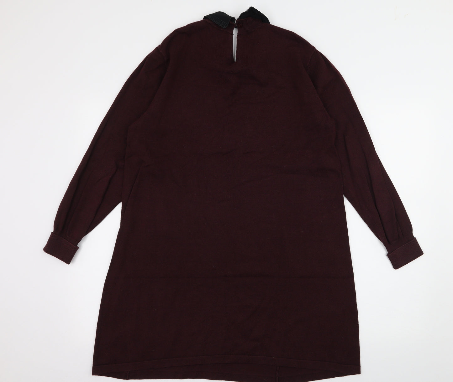 Oasis Womens Purple  Knit Jumper Dress  Size L