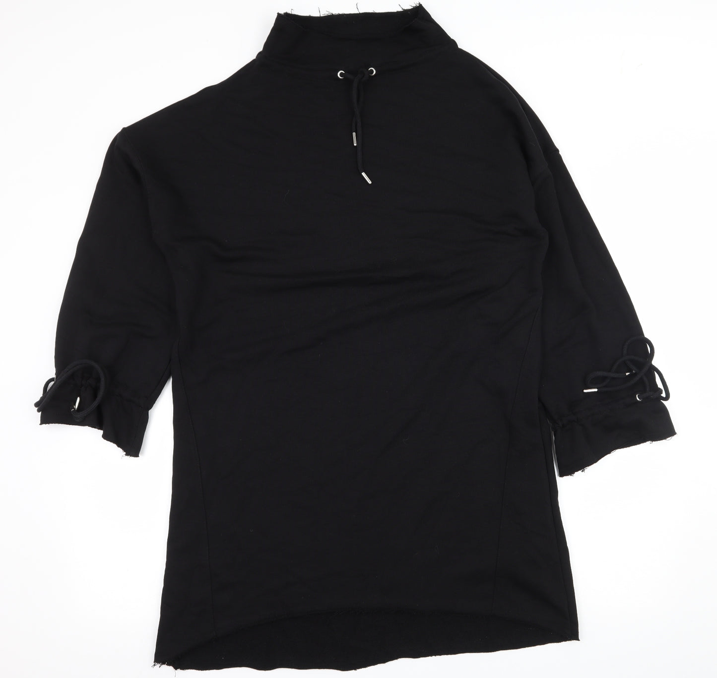 Topshop Womens Black  Jersey Jumper Dress  Size 8