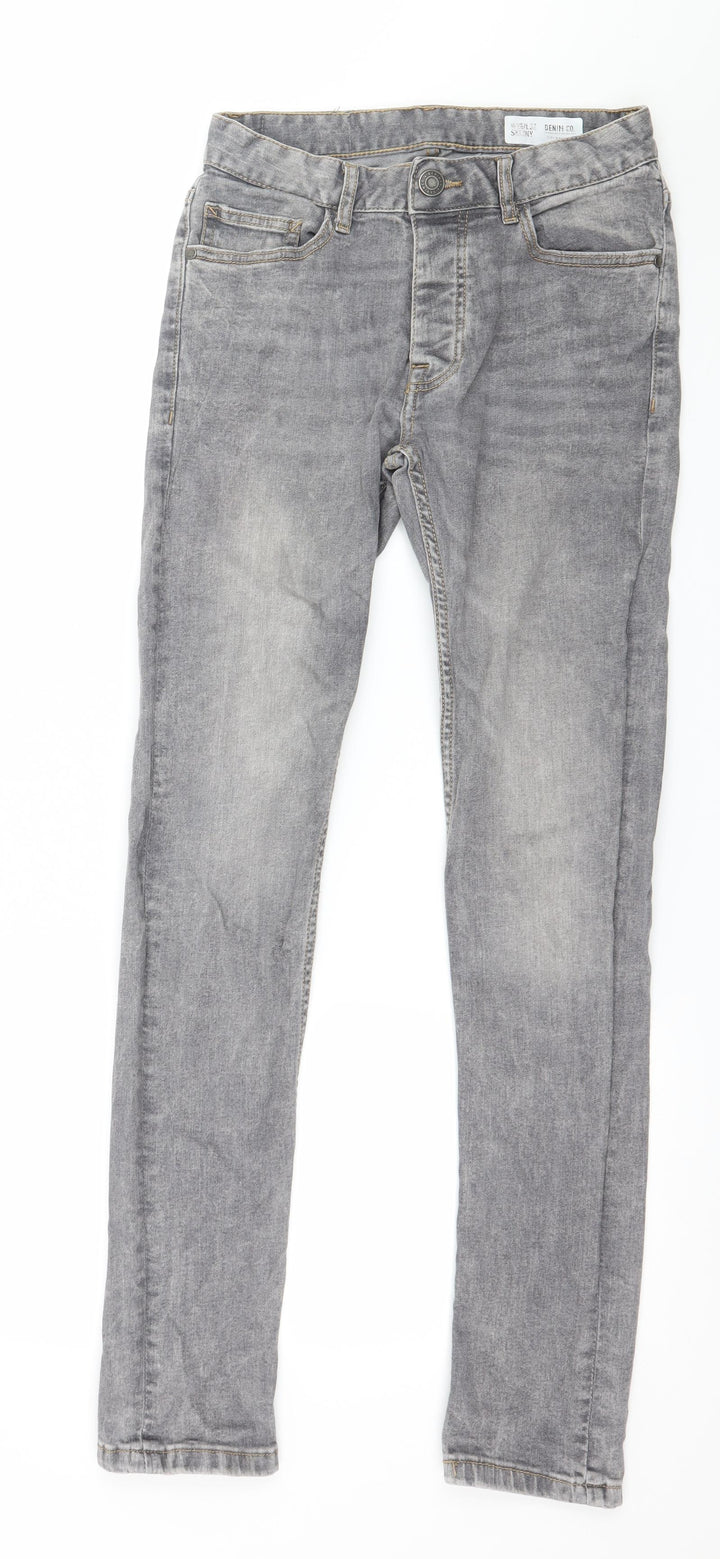Denim & Co. Mens Grey Denim Skinny Jeans Size 28 in L32 in