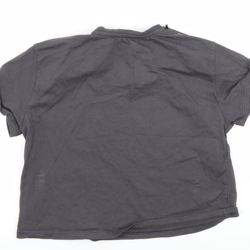 George Girls Grey  Jersey Basic T-Shirt Size 8-9 Years  - We Can Do Anything