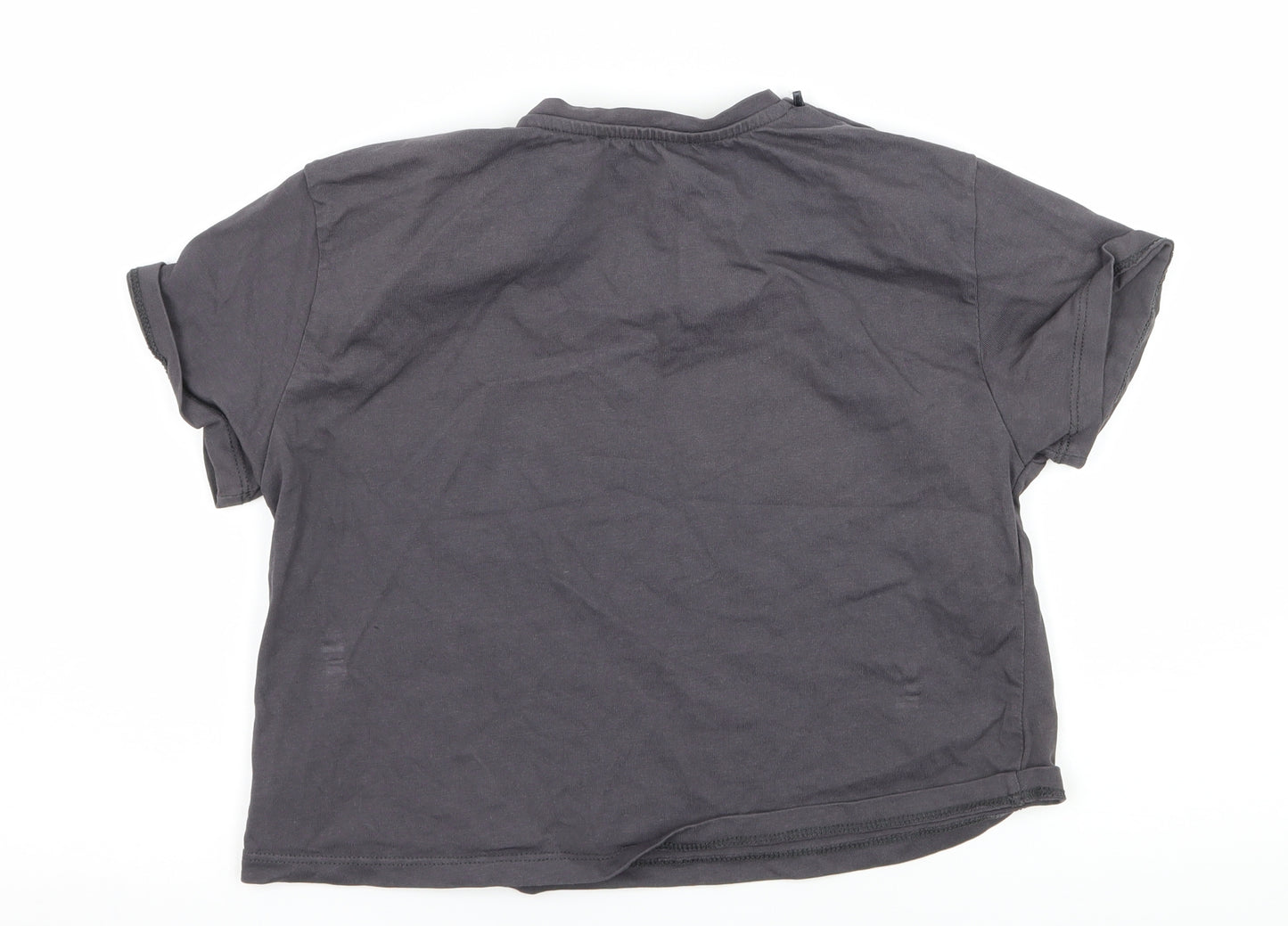 George Girls Grey  Jersey Basic T-Shirt Size 8-9 Years  - We Can Do Anything