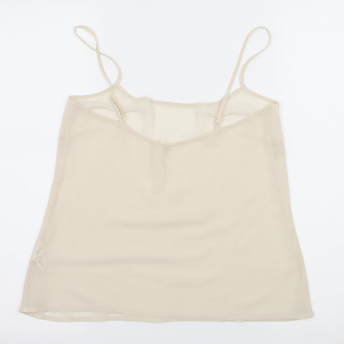 Preworn Womens Ivory  Chiffon Camisole Tank Size 10