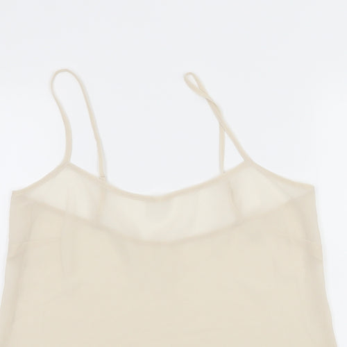 Preworn Womens Ivory  Chiffon Camisole Tank Size 10