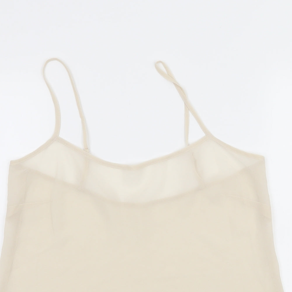 Preworn Womens Ivory  Chiffon Camisole Tank Size 10