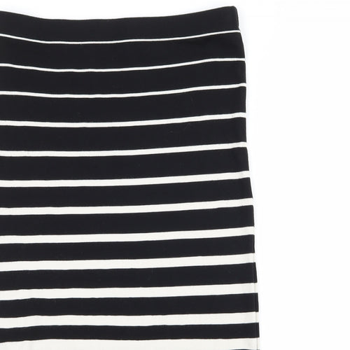 Sports Girl Womens Black Striped Jersey Straight & Pencil Skirt Size XS