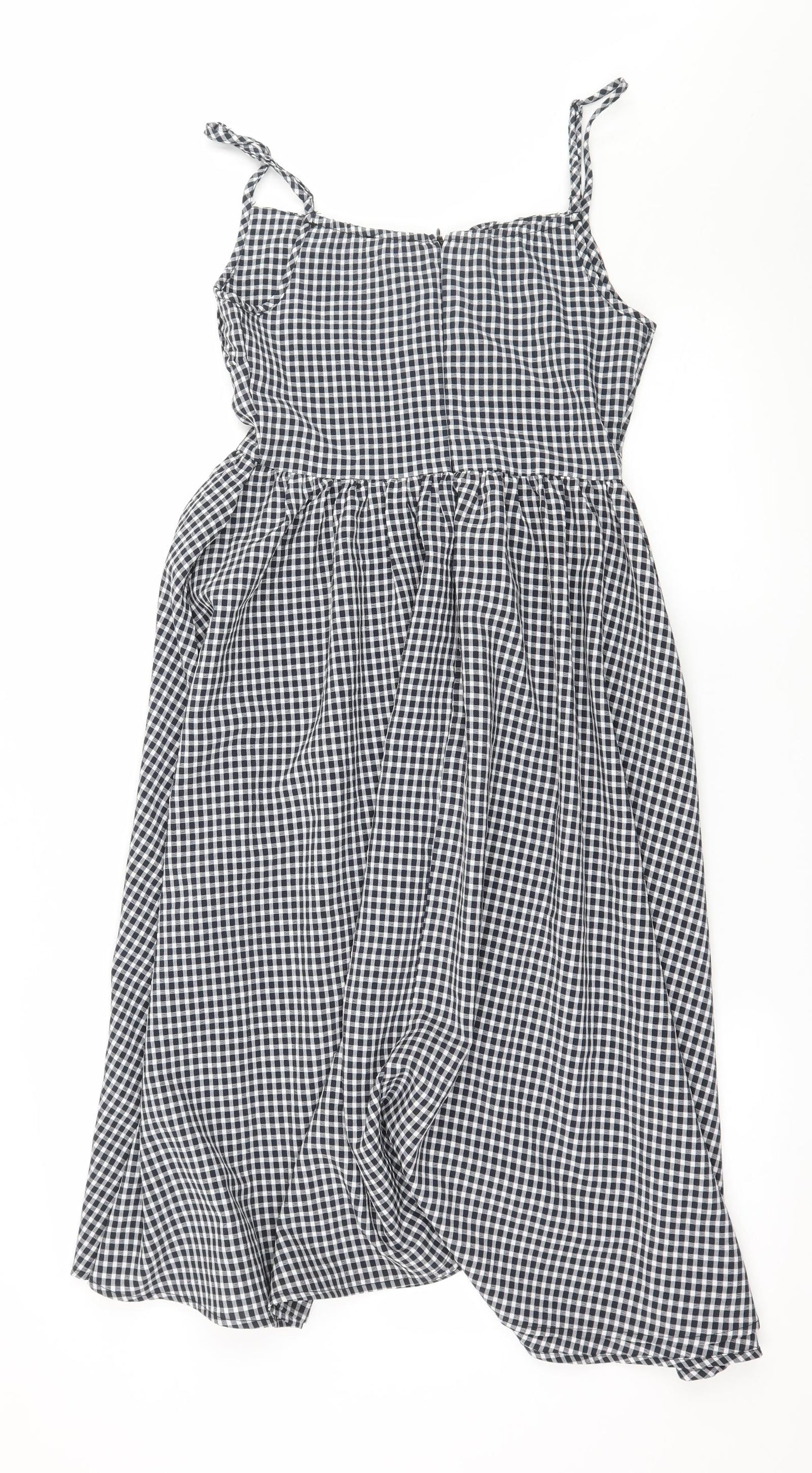 Nasty Gal Womens Blue Check  Fit & Flare  Size 4
