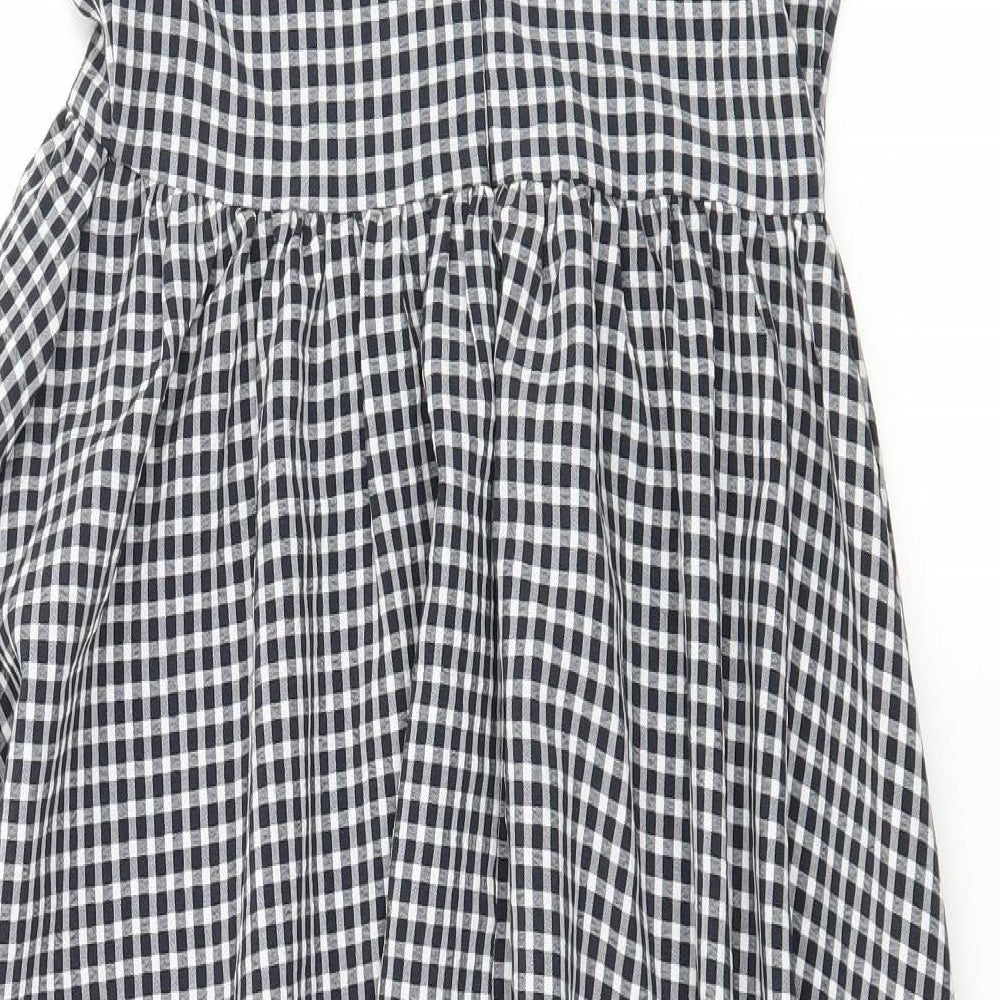 Nasty Gal Womens Blue Check  Fit & Flare  Size 4