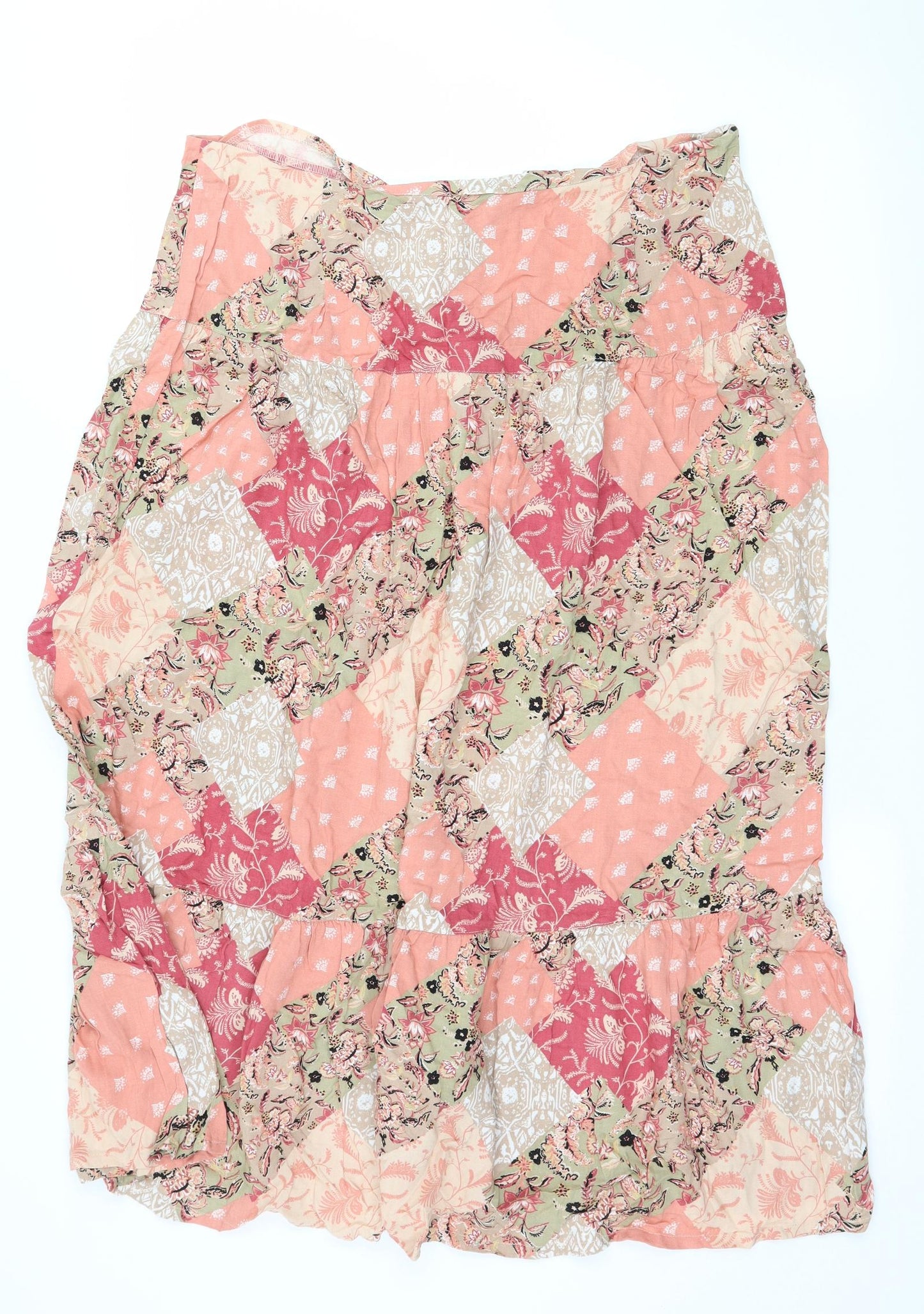 TU Womens Pink Floral  Flare Skirt Size 16