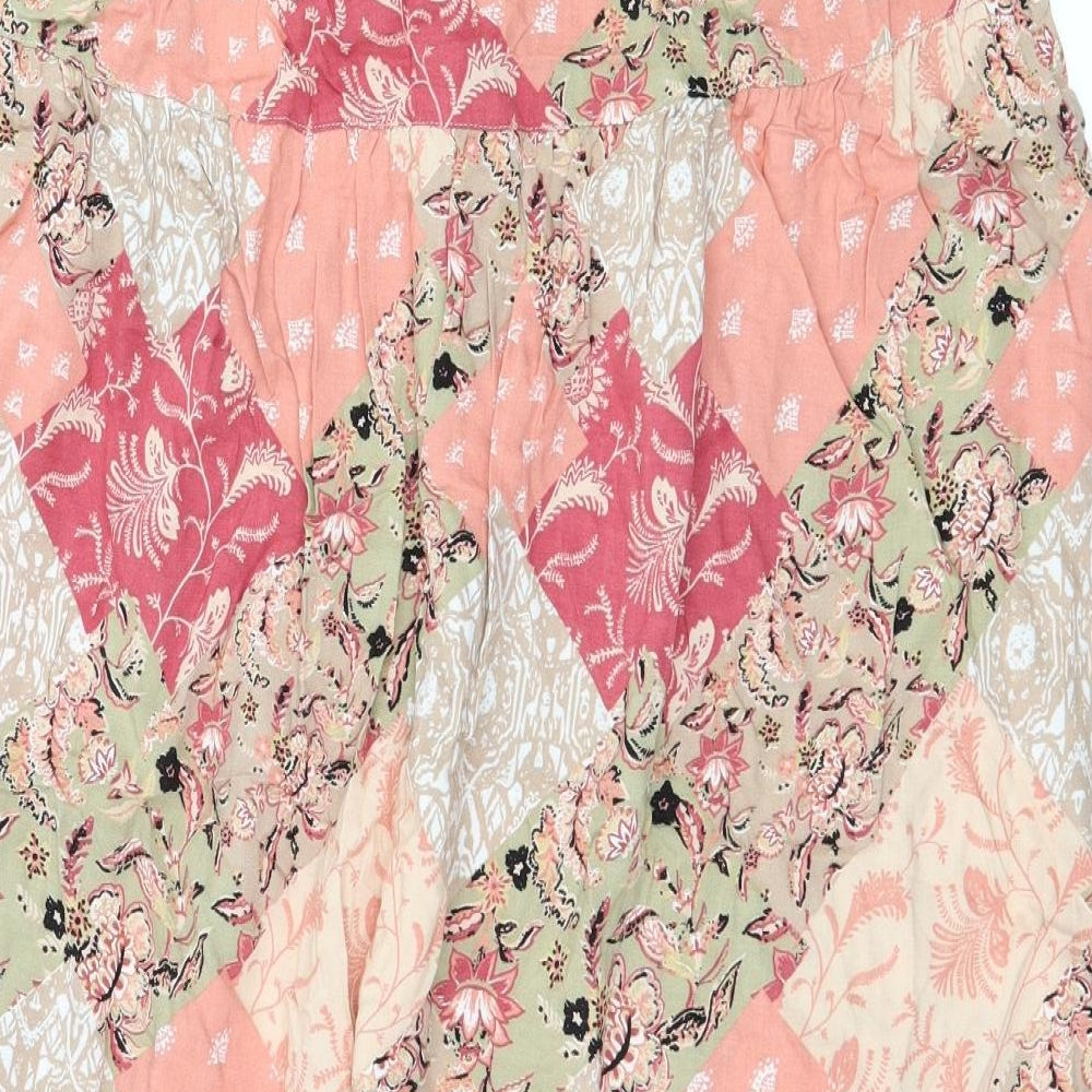 TU Womens Pink Floral  Flare Skirt Size 16